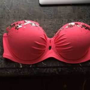 Pink Victoria’s Secret push up bikini top